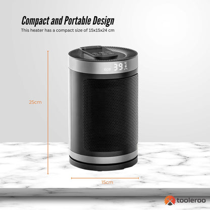 Tooleroo PTC Space Heater + Remote - 1500W Positive Temperature Coefficient - ShopFrenzy