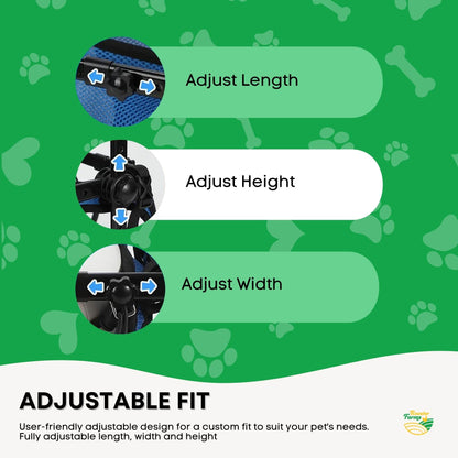 Rooster Farms Little Dog Wheelchair Small Harness - Adjustable Back Leg Aid - ShopFrenzy