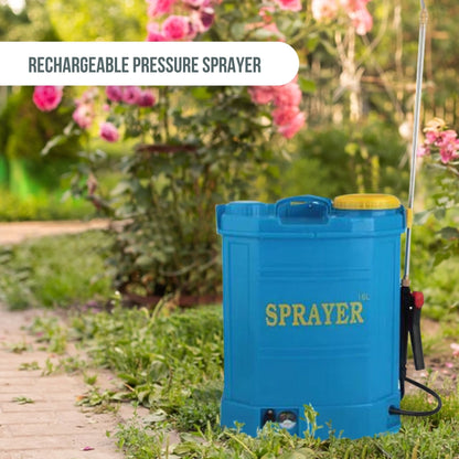 16L Rechargeable Backpack Pressure Sprayer - Portable Electric Garden Weed Pump - ShopFrenzy