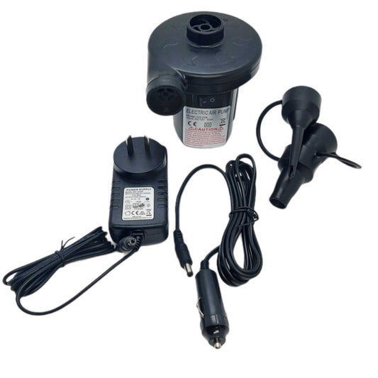 Electric Air Pump - 2 Way Inflator and Deflator - DC Adaptor + Car Lighter Plug - ShopFrenzy