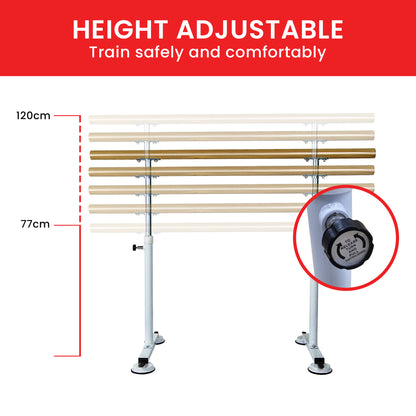 Powertrain Freestanding Ballet Barre - 1.5m - ShopFrenzy