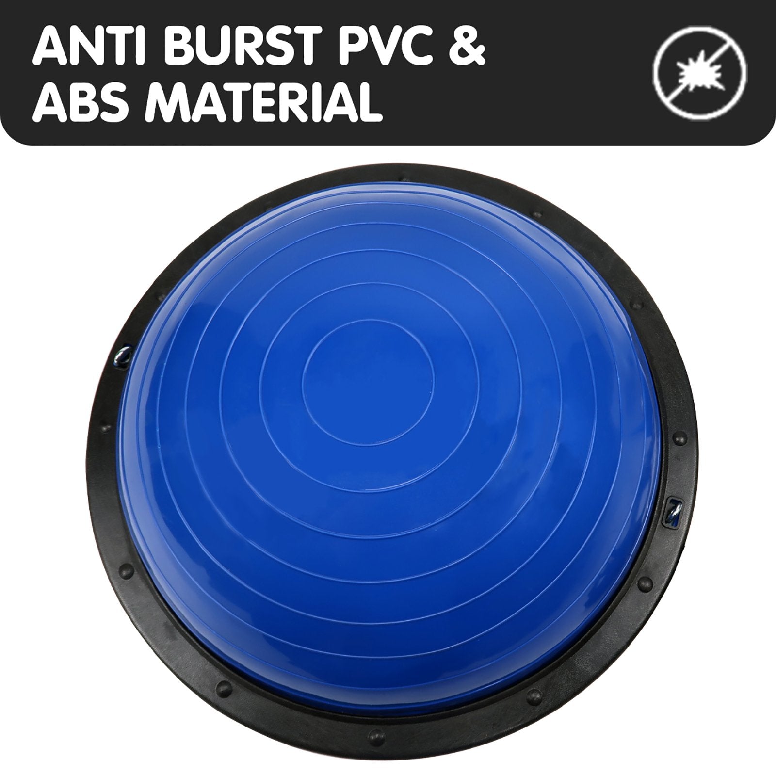 Powertrain Fitness Yoga Ball Home Gym Workout Balance Trainer Blue - ShopFrenzy