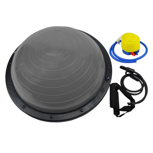 Powertrain Fitness Yoga Ball Home Gym Workout Balance Trainer Grey - ShopFrenzy