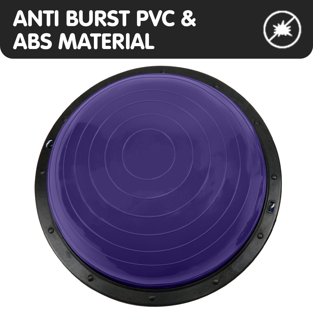 Powertrain Fitness Yoga Ball Home Gym Workout Balance Trainer Purple - ShopFrenzy