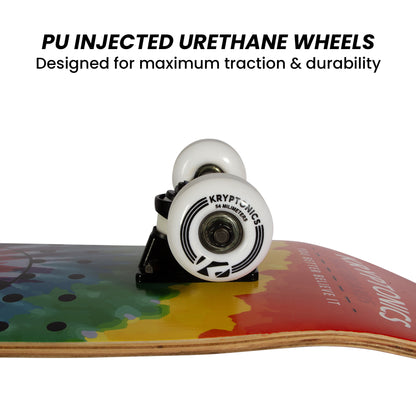 Kryptonics 31-inch Star Series Complete Skateboard Rainbow Dot - ShopFrenzy