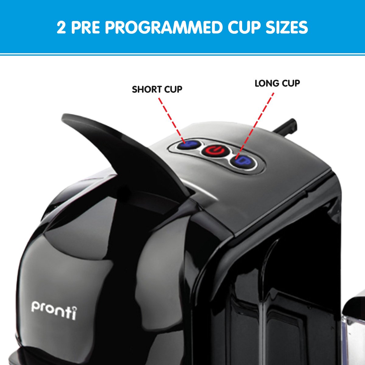 Pronti HomeMaid 3-in-1 Coffee Machine Multi-Capsule Pods and Ground Coffee Nespresso & Caffitaly Compatible CM-511HM - ShopFrenzy