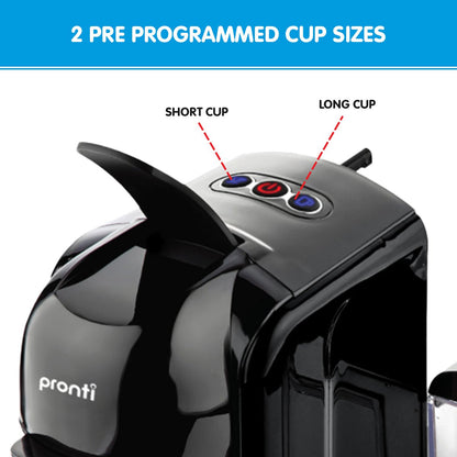 Pronti HomeMaid 3-in-1 Coffee Machine Multi-Capsule Pods and Ground Coffee Nespresso & Caffitaly Compatible CM-511HM - ShopFrenzy