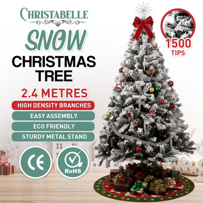 Christabelle Snow-Tipped Artificial Christmas Tree 2.4m 1500 Tips