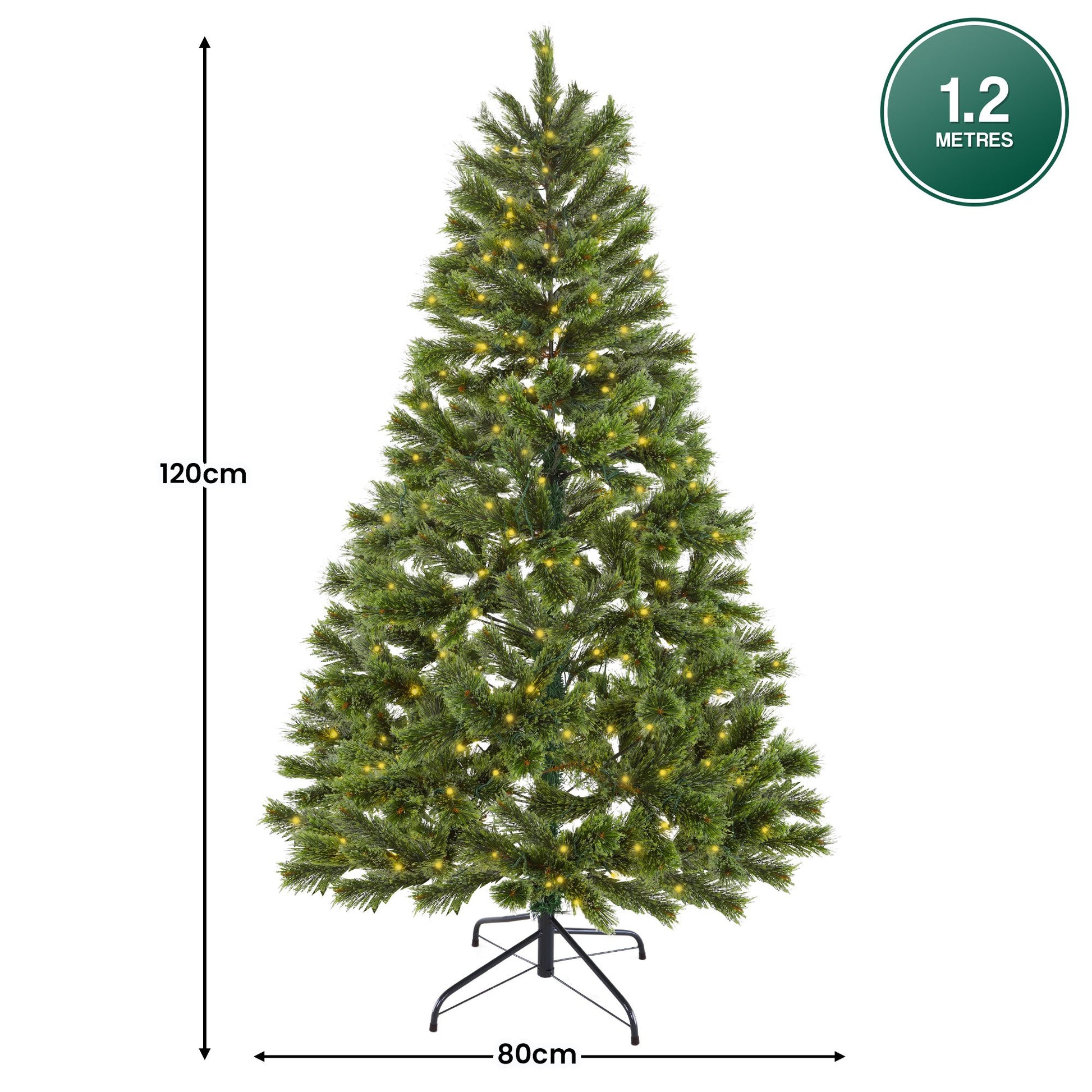 Christabelle 1.2m Prelit Lumina Pine Christmas Tree With 150 Led Lights - ShopFrenzy