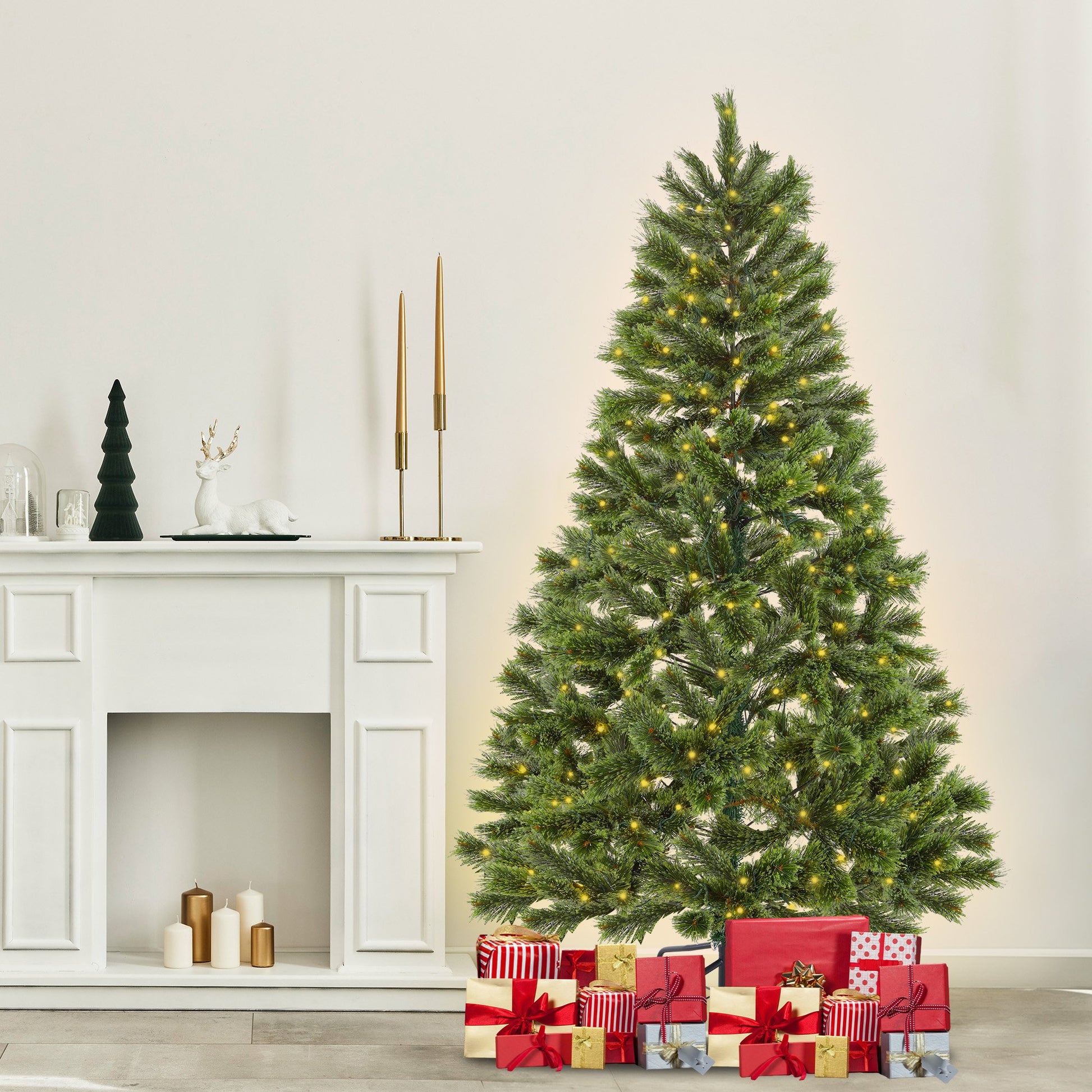 Christabelle 1.2m Prelit Lumina Pine Christmas Tree With 150 Led Lights - ShopFrenzy