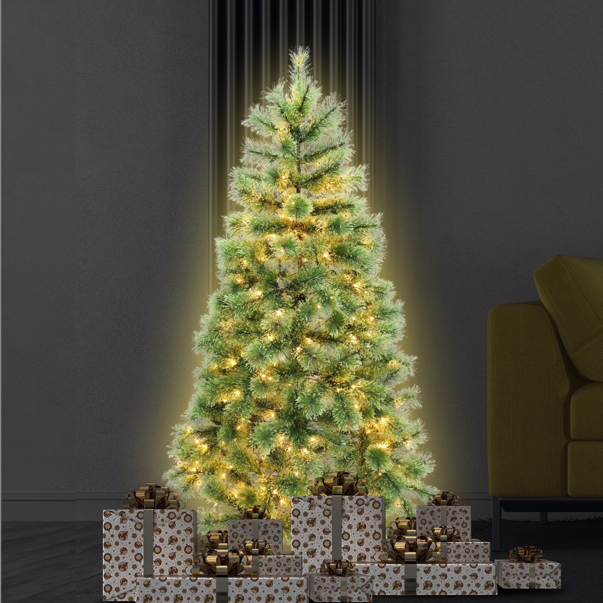 Christabelle 1.2m Prelit Lumina Pine Christmas Tree With 150 Led Lights - ShopFrenzy