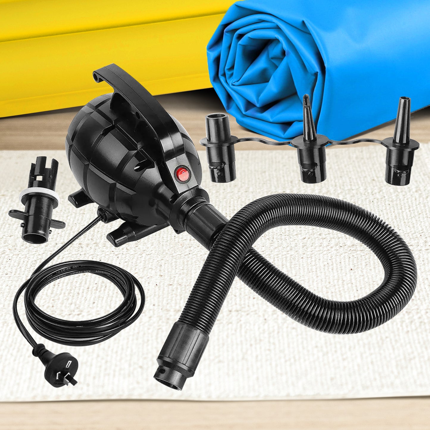 Kahuna 500w Isup Electric Air Pump - Efficient Inflatable Device For Rapid Airflow, Use For Airtrack Mats, Rafts, Air Mattresses, Pool Toys - ShopFrenzy