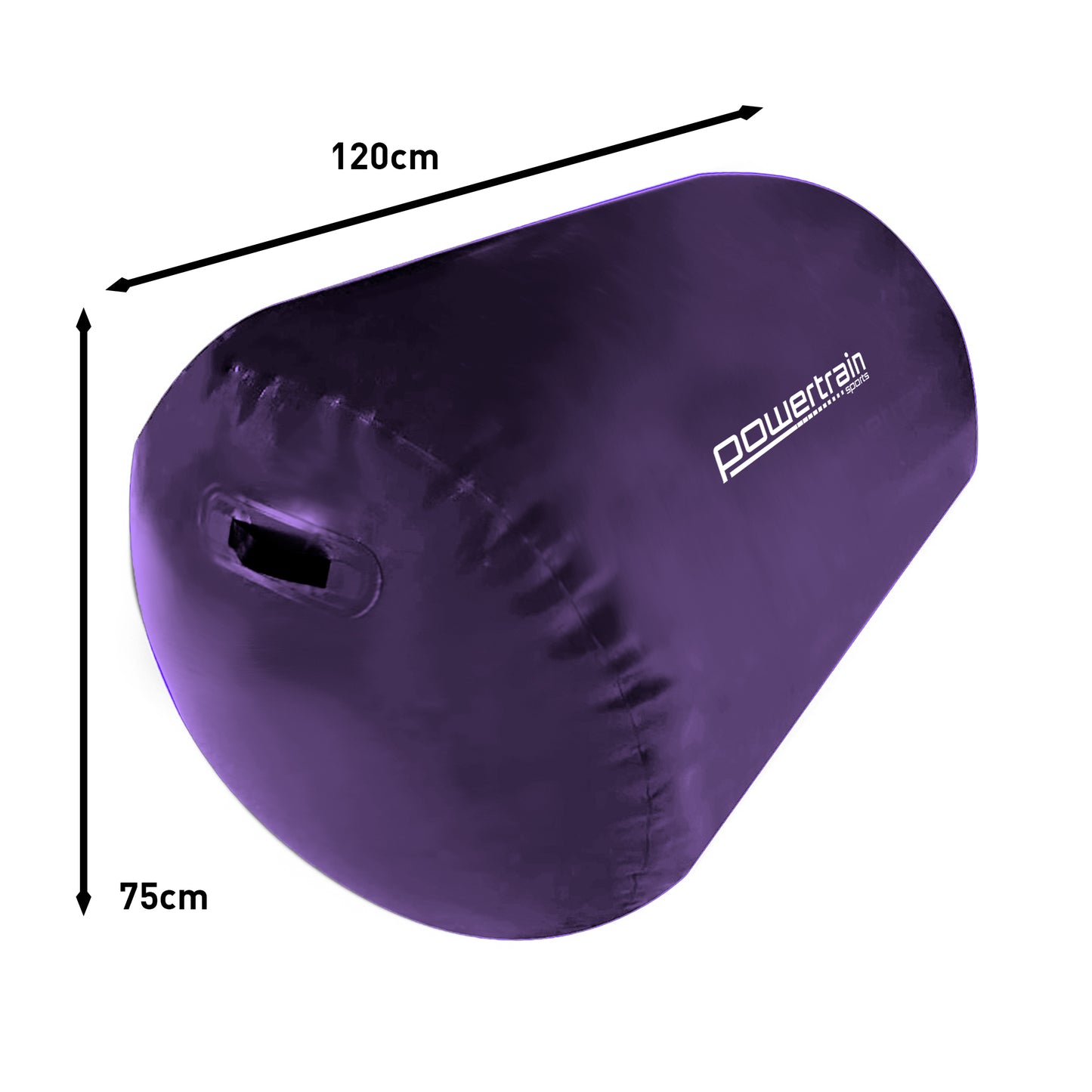 Powertrain Sports Inflatable Air Exercise Roller Gymnastics Gym Barrel 120 x 75cm Purple - ShopFrenzy