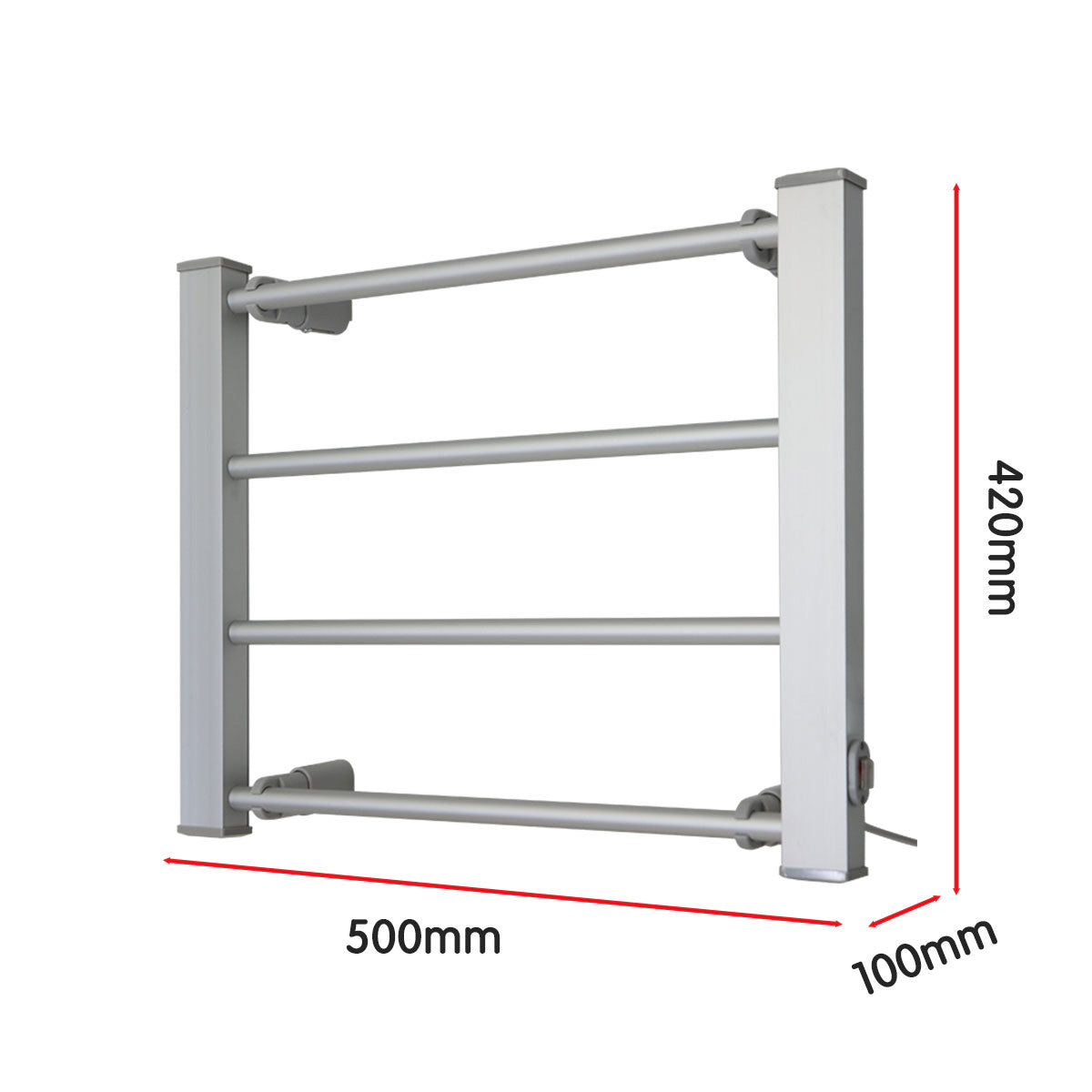 Pronti Heated Towel Rack Electric Bathroom Towel Rails Warmer Ev-60 -silver - ShopFrenzy