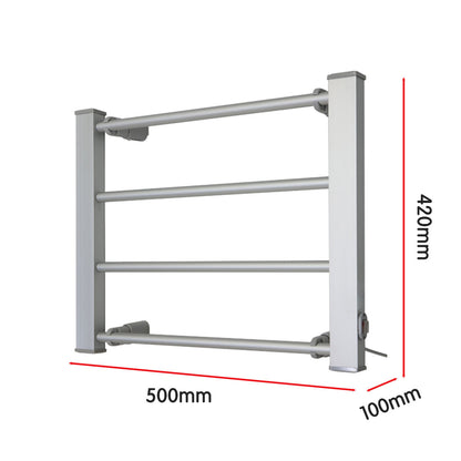 Pronti Heated Towel Rack Electric Bathroom Towel Rails Warmer Ev-60 -silver - ShopFrenzy