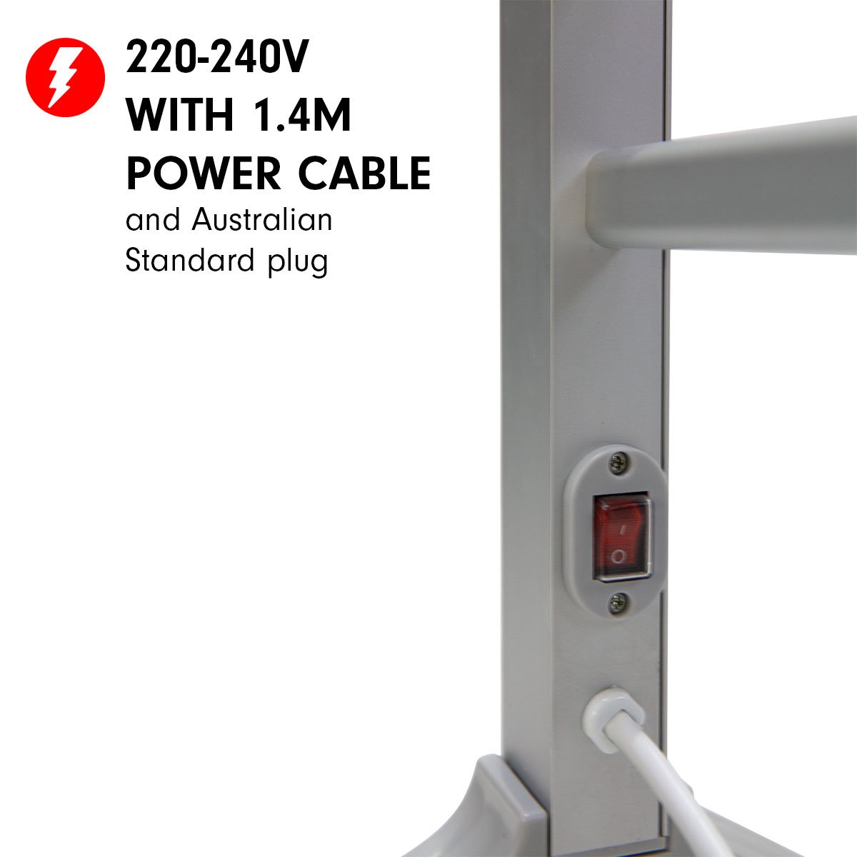 Pronti Heated Towel Rack Electric Bathroom Towel Rails Warmer Ev-60 -silver - ShopFrenzy