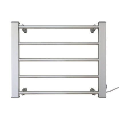 Pronti Heated Towel Rack Electric Bathroom Towel Rails Warmer Ev-90- Silver - ShopFrenzy