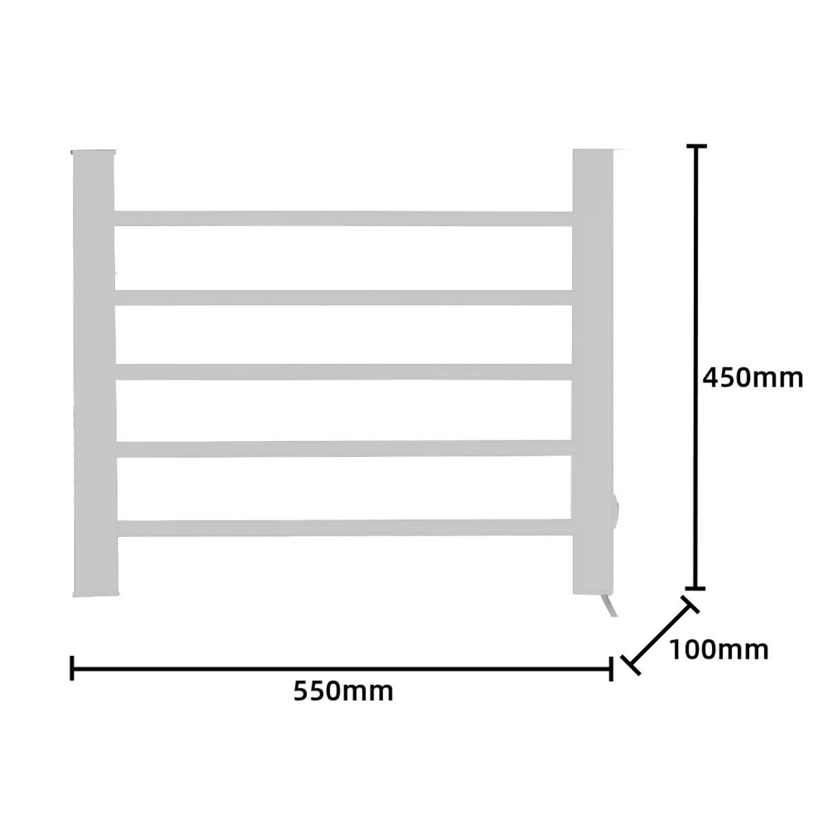 Pronti Heated Towel Rack Electric Bathroom Towel Rails Warmer Ev-90- Silver - ShopFrenzy