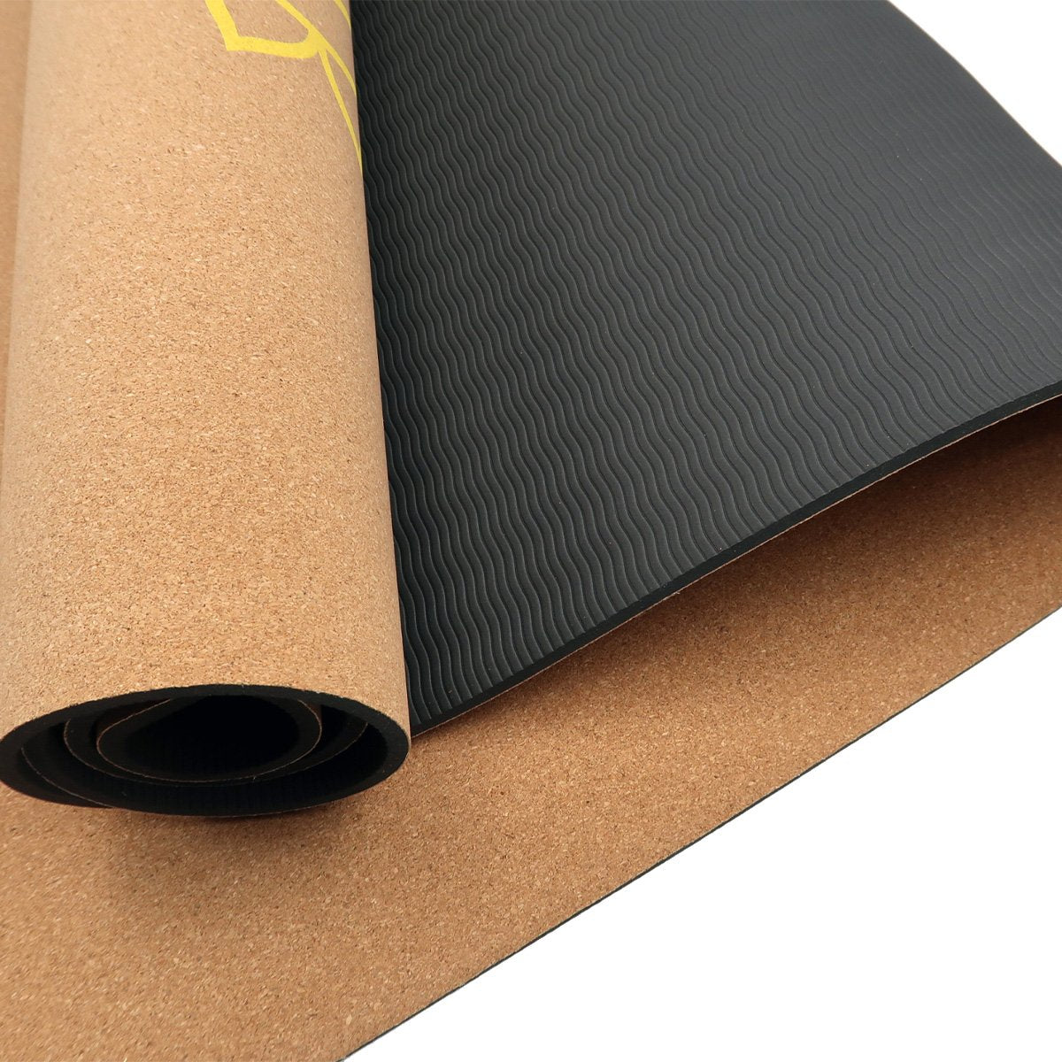 Powertrain Cork Yoga Mat with Carry Straps Home Gym Pilates - Chakras - ShopFrenzy