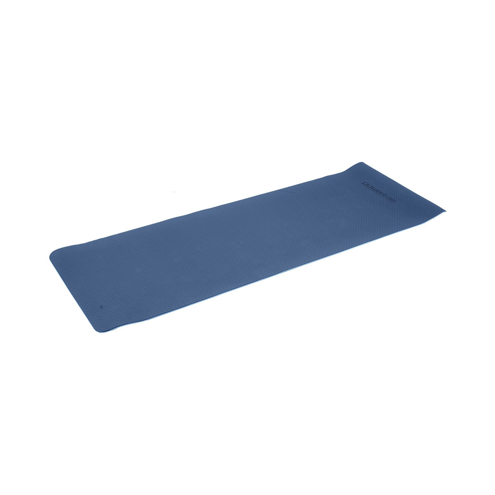 Powertrain TPE Yoga Exercise Mat Home Gym Pilates Fitness 8mm Thick in Dark Blue - ShopFrenzy