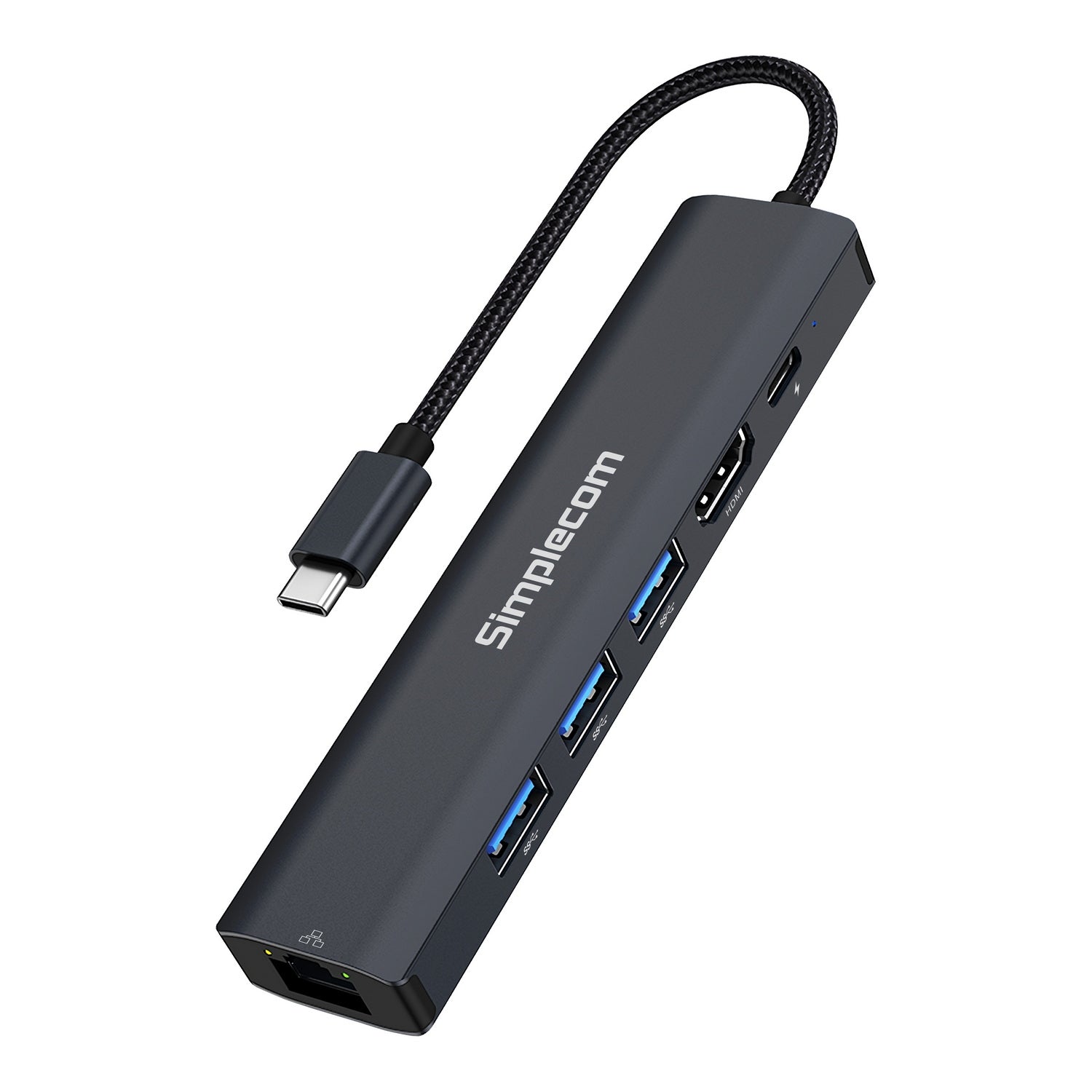 Simplecom CHN560 USB-C SuperSpeed 6-in-1 Multiport Adapter Docking Station - ShopFrenzy