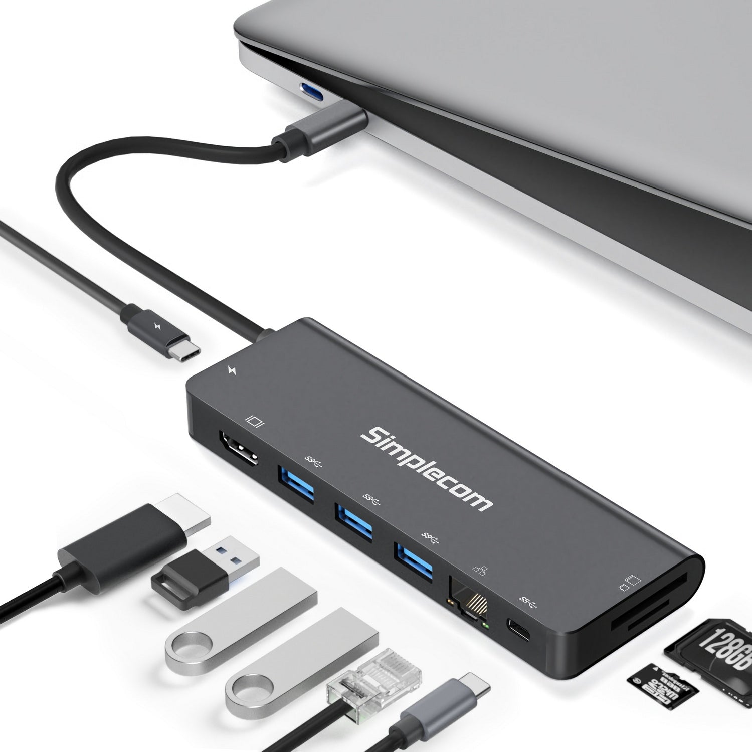 Simplecom CHN590 USB-C SuperSpeed 9-in-1 Multiport Docking Station - ShopFrenzy