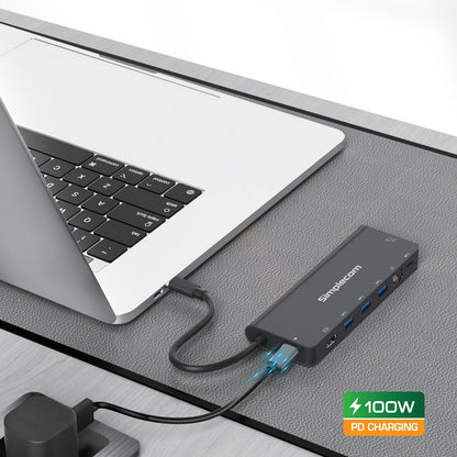 Simplecom CHN590 USB-C SuperSpeed 9-in-1 Multiport Docking Station - ShopFrenzy