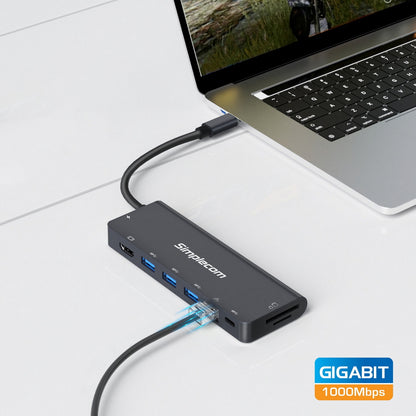 Simplecom CHN590 USB-C SuperSpeed 9-in-1 Multiport Docking Station - ShopFrenzy