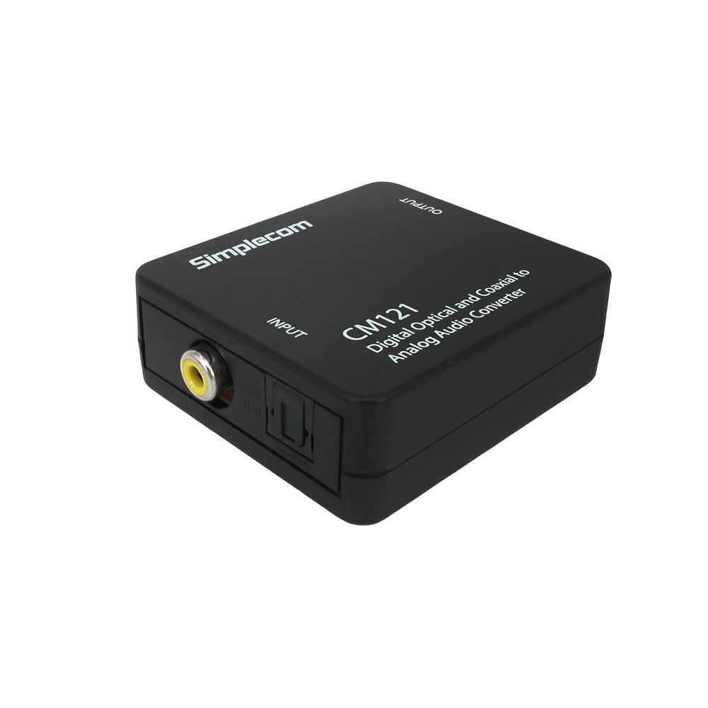 Simplecom CM121 Digital Optical Toslink and Coaxial to Analog RCA Audio Converter - ShopFrenzy