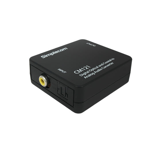 Simplecom CM121 Digital Optical Toslink and Coaxial to Analog RCA Audio Converter - ShopFrenzy