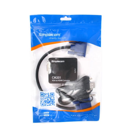 Simplecom CM201 Full HD 1080p VGA to HDMI Converter with Audio - ShopFrenzy