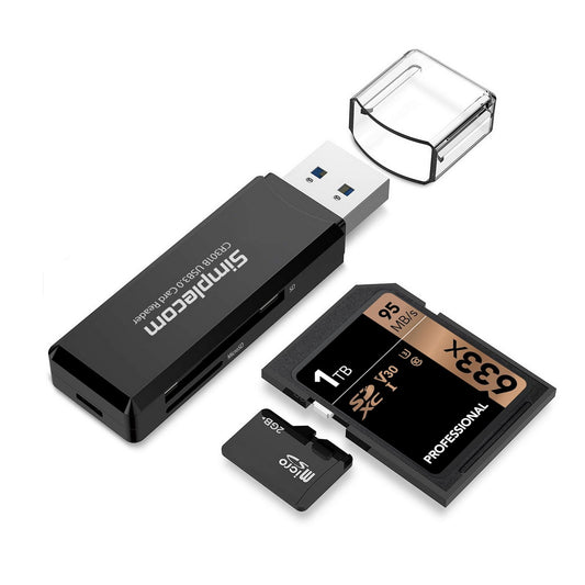 Simplecom CR301B 2 Slot SuperSpeed USB 3.0 Card Reader - ShopFrenzy