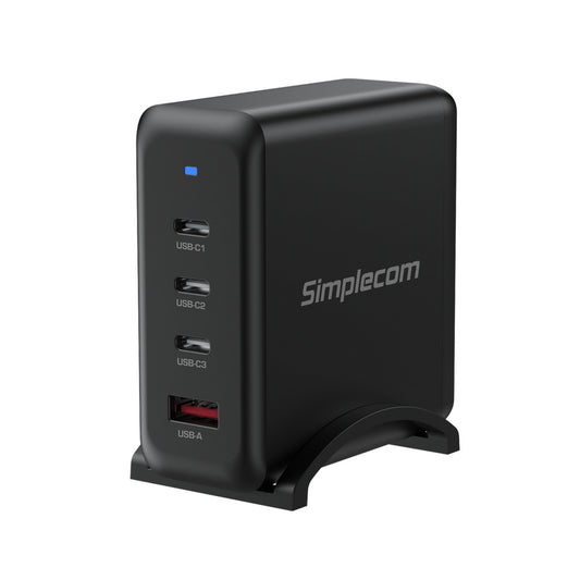 Simplecom CU400 4-Port PD 100W GaN Fast Charger 3xUSB-C + USB-A for Phone Tablet Laptop - ShopFrenzy