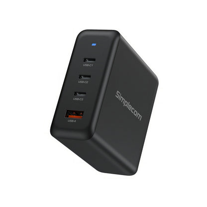 Simplecom CU400 4-Port PD 100W GaN Fast Charger 3xUSB-C + USB-A for Phone Tablet Laptop - ShopFrenzy
