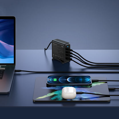 Simplecom CU400 4-Port PD 100W GaN Fast Charger 3xUSB-C + USB-A for Phone Tablet Laptop - ShopFrenzy