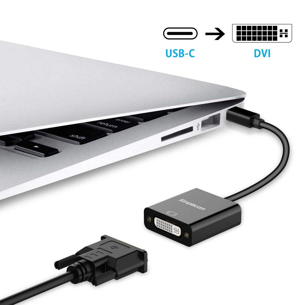 Simplecom DA103 USB-C to DVI Adapter Full HD 1080p - ShopFrenzy