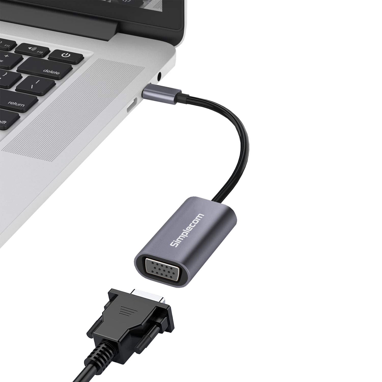 Simplecom DA104 USB-C to VGA Adapter Full HD 1080p - ShopFrenzy
