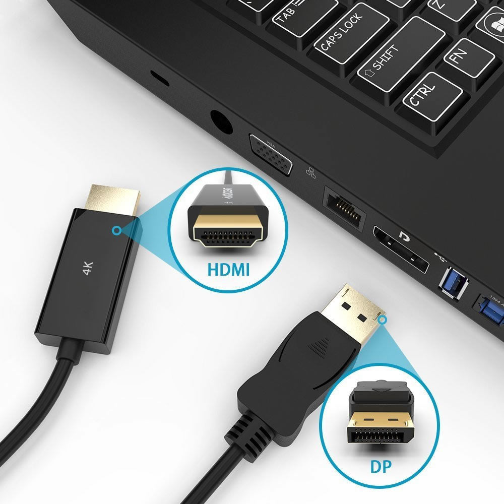 Simplecom DA201 4K DisplayPort to HDMI Cable 2160P Ultra HD 1.8M - ShopFrenzy