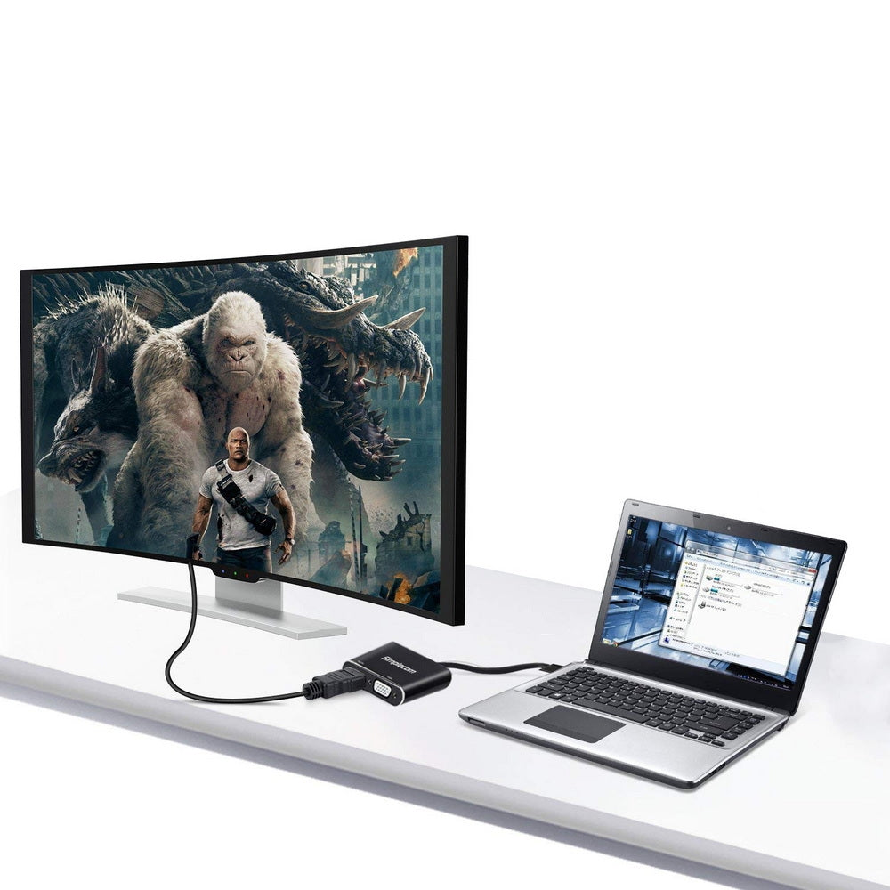 Simplecom DA316A USB to HDMI + VGA Video Card Adapter with 3.5mm Audio - ShopFrenzy