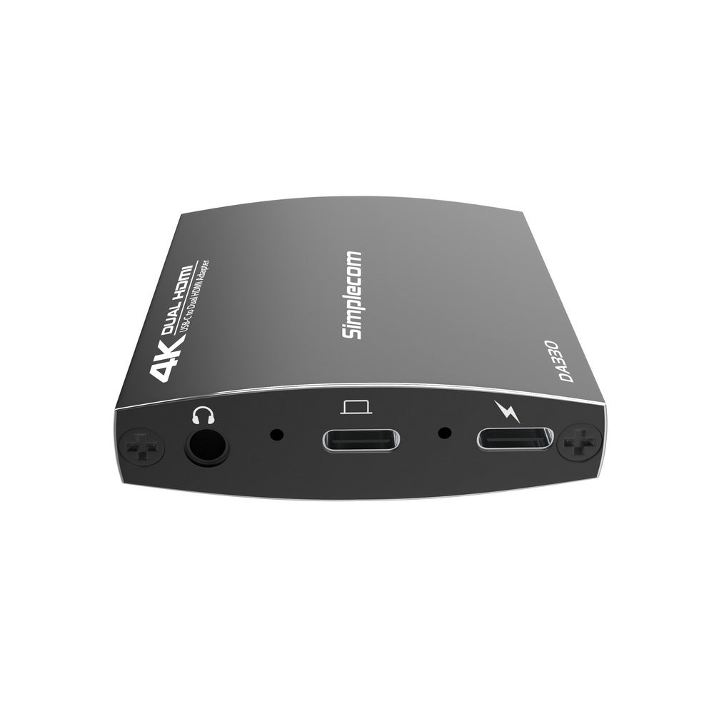 Simplecom DA330 USB-C to Dual HDMI MST Adapter 4K@60Hz with PD and Audio Out - ShopFrenzy