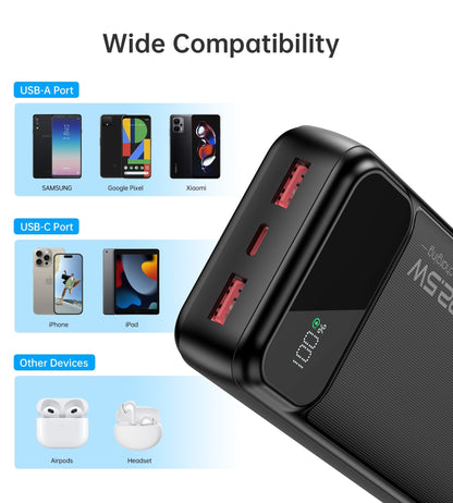 CHOETECH B729 20000mAh Power Bank PD22.5W with Digital Display - ShopFrenzy