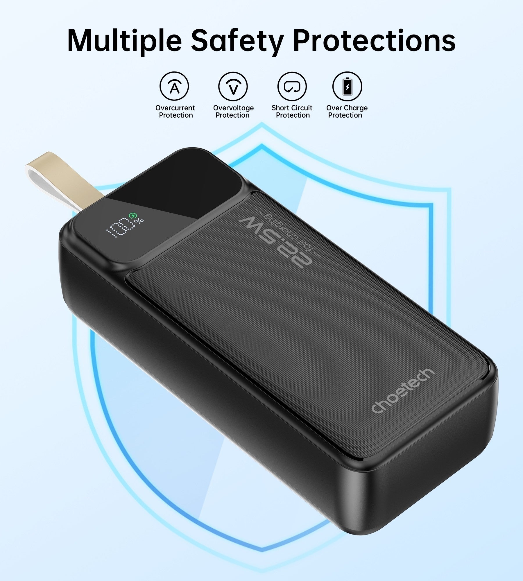 CHOETECH B730 30000mAh Power Bank PD22.5W with Digital Display - ShopFrenzy