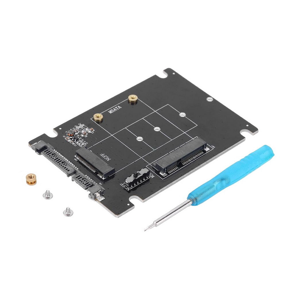 Simplecom SA207 mSATA + M.2 (NGFF) to SATA 2 In 1 Combo Adapter - ShopFrenzy