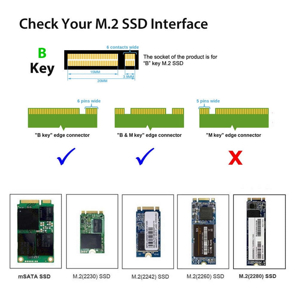 Simplecom SA207 mSATA + M.2 (NGFF) to SATA 2 In 1 Combo Adapter - ShopFrenzy