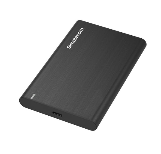 Simplecom SE221 Aluminium 2.5'' SATA HDD/SSD to USB 3.1 Enclosure Black - ShopFrenzy