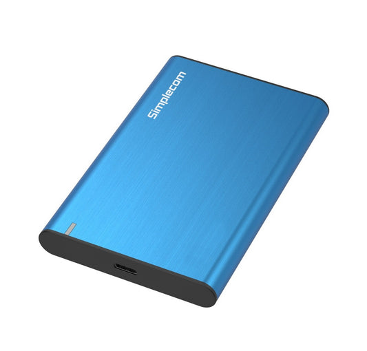 Simplecom SE221 Aluminium 2.5'' SATA HDD/SSD to USB 3.1 Enclosure Blue - ShopFrenzy