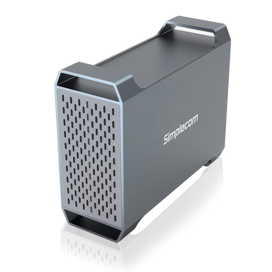 Simplecom SE482 SuperSpeed USB Dual Bay 3.5" SATA Hard Drive RAID Enclosure USB-C RAID 0/1, JBOD - ShopFrenzy