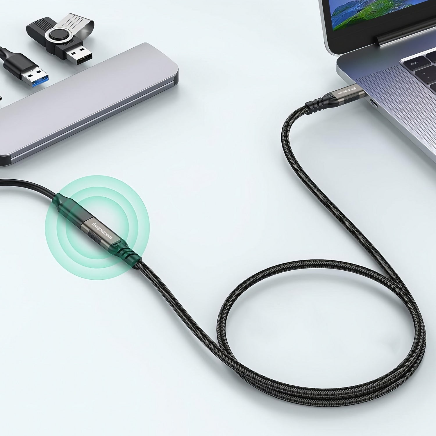 Simplecom CAU620 USB-C Male to Female Extension Cable USB 3.2 Gen2 PD 100W 20Gbps 2M - ShopFrenzy