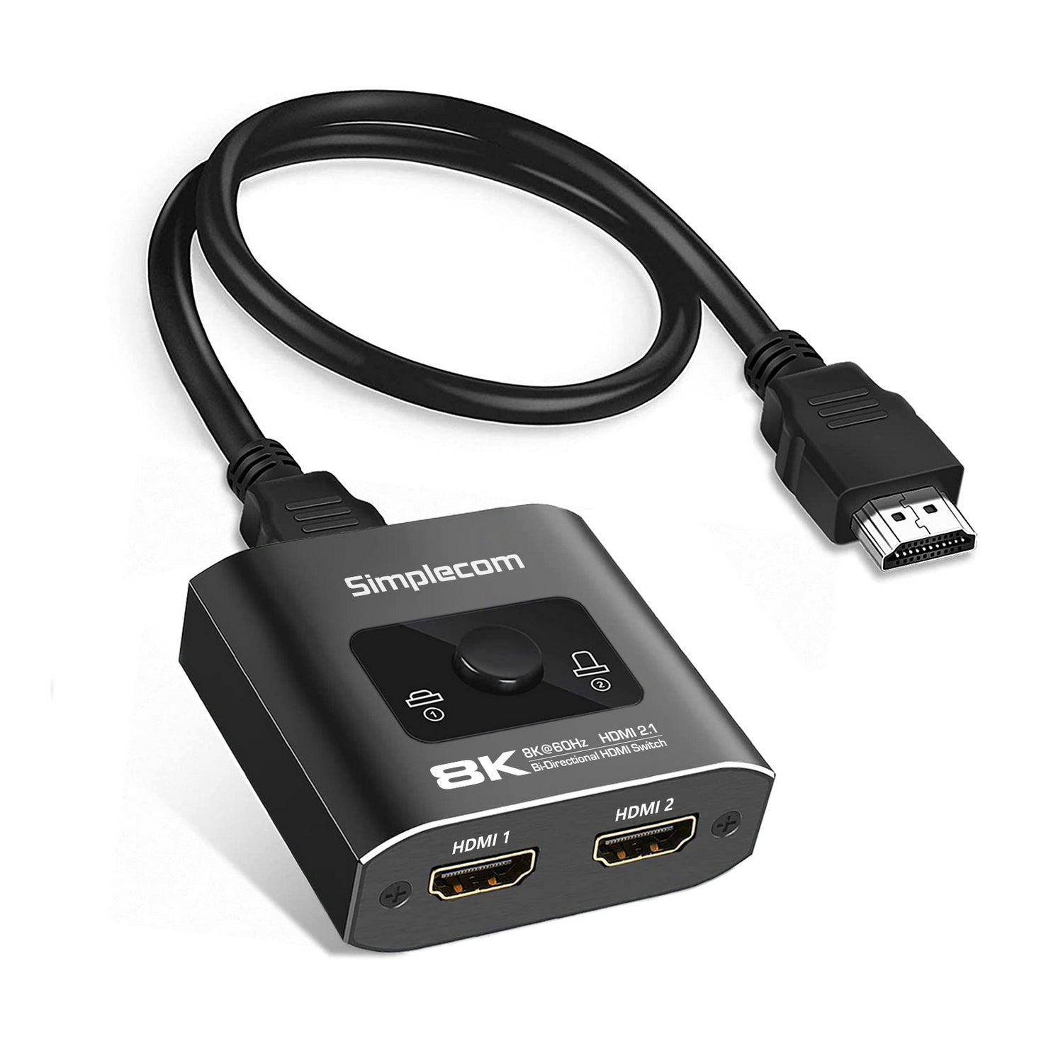 Simplecom CM302v2 Bi-Directional 2 Way HDMI 2.1 Switch Selector 8K@60Hz - ShopFrenzy