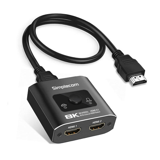 Simplecom CM302v2 Bi-Directional 2 Way HDMI 2.1 Switch Selector 8K@60Hz - ShopFrenzy